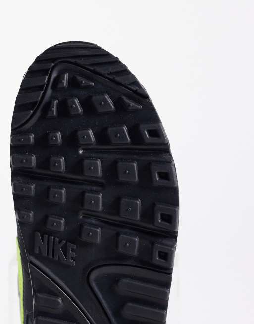 Nike Air Max 90 Sneakers in grijs en neongeel, 5 van 5