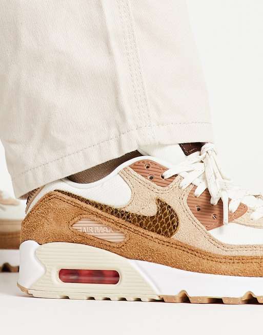 Nike Air Max 90 sneakers in ivory and red | ASOS