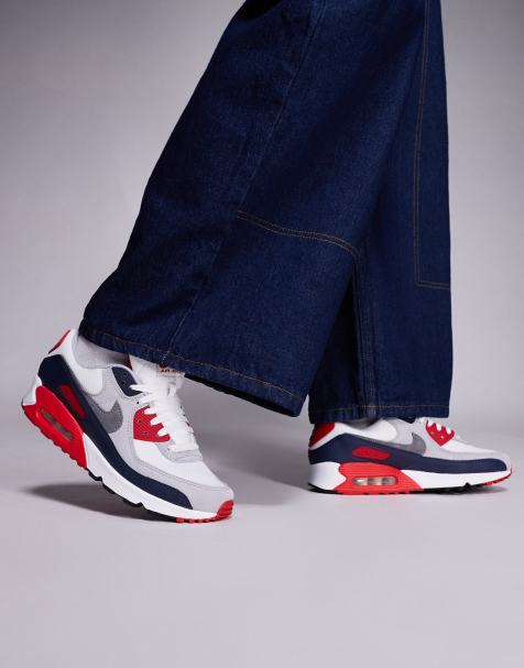 Nike Air Max 90 sneakers in navy, gray and red - view 1