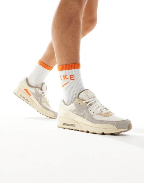 Nike Air Max 90 sneakers in off-white and orange - view 1