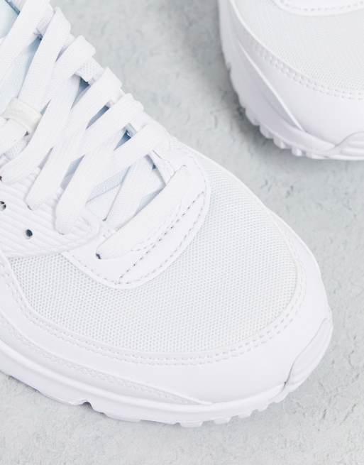 Nike Air Max 90 sneakers in triple white, 3 of 4