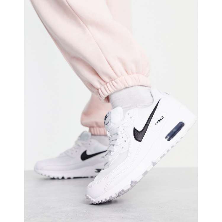 Womens nike air max 2025 90 white and black