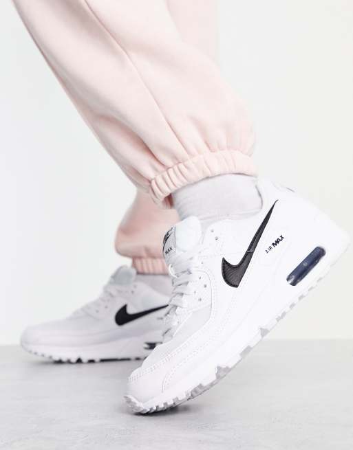 Nike women's air max 90 shoes - white/black best sale