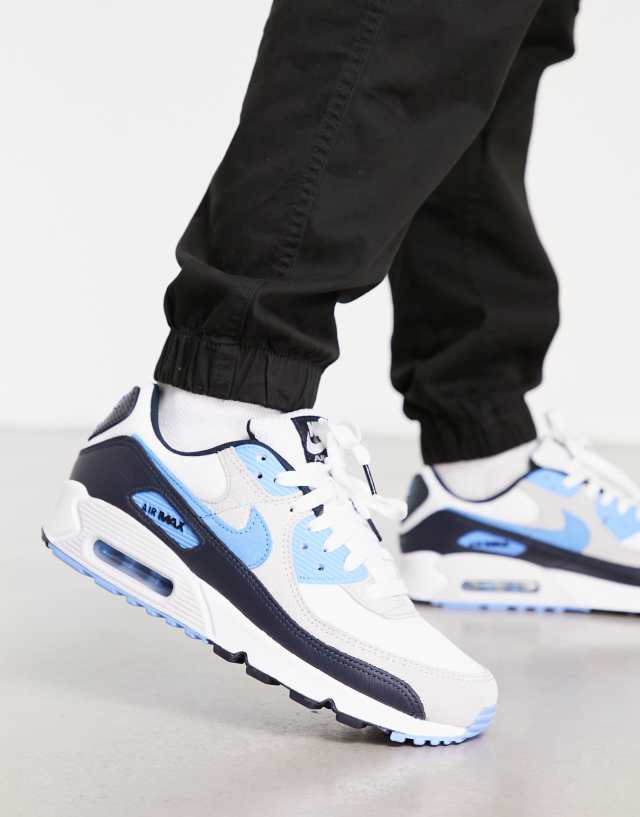 Nike Air Max 90 sneakers in white and blue - WHITE