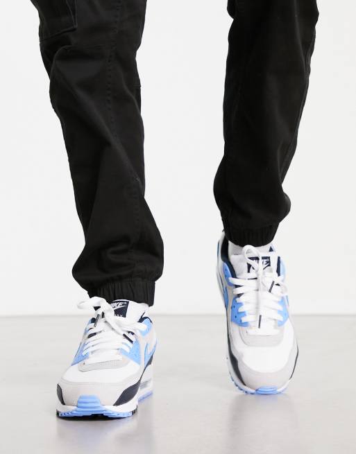 Nike Air Max 90 in white and blue - | ASOS