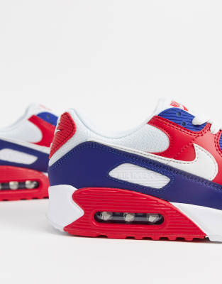 air max 90 white red blue
