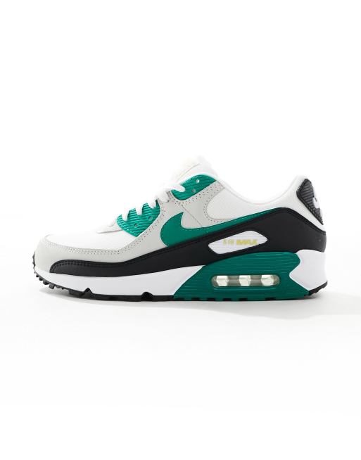 Nike Air Max 90 sneakers in white and green