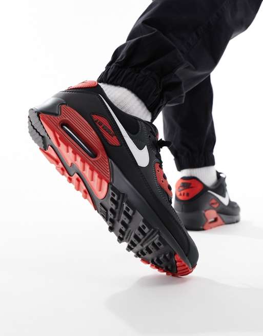 Nike Air Max 90 sneakers in white and red | ASOS