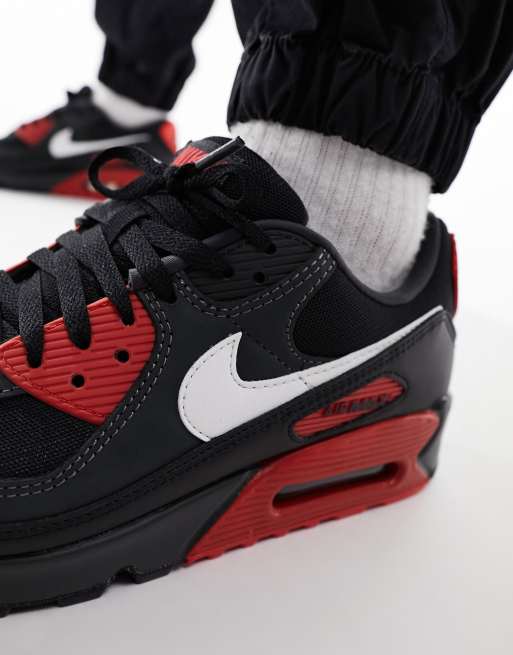 air max 90 black red