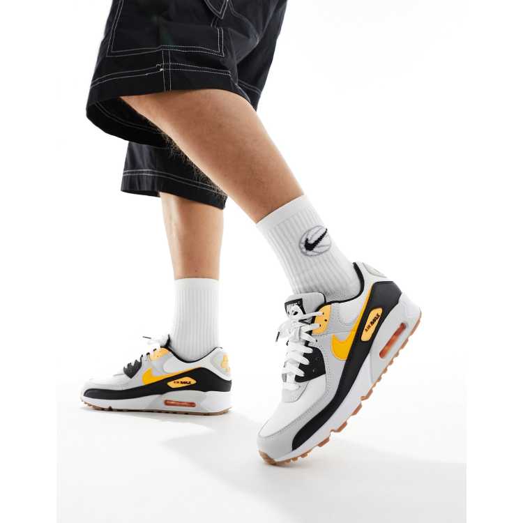 Nike shoes yellow and white best sale