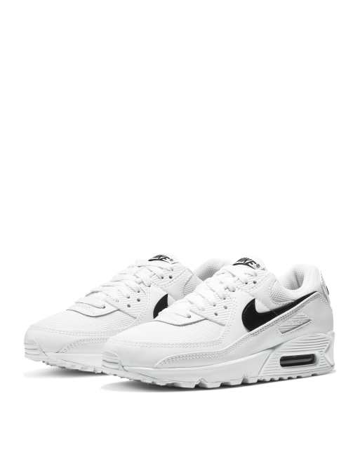 White and black on sale air max 90s