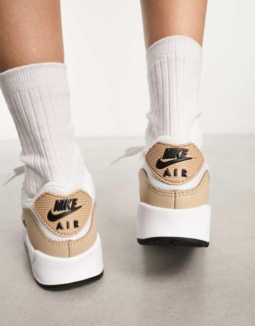 Nike Air Max 90 sneakers in white & brown | ASOS