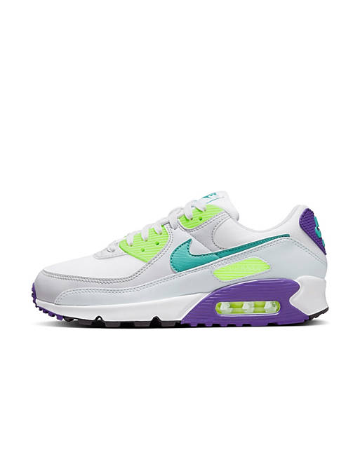 Is Evacuation Personally Nike Air Max 90 sneakers in white/washed teal | ASOS