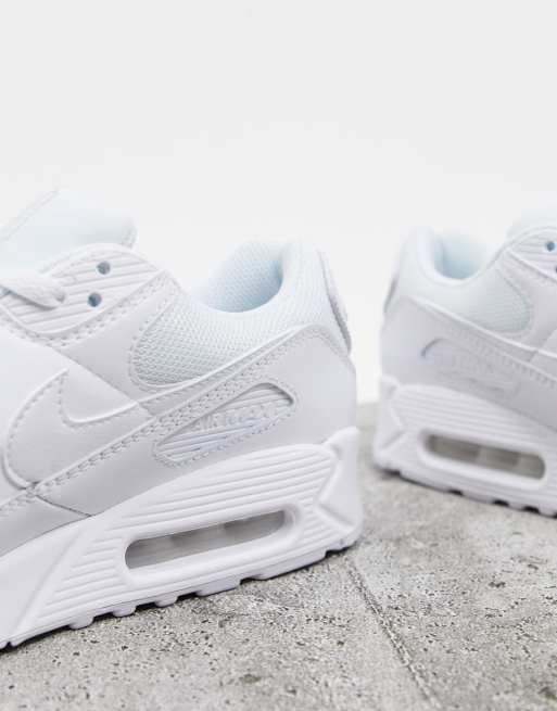 Halve cirkel cascade chrysant Nike Air Max 90 sneakers in white | ASOS