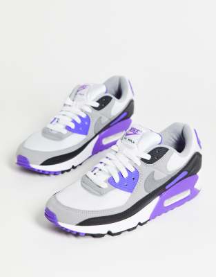 Nike Air Max 90 Sneakers in wit en paars