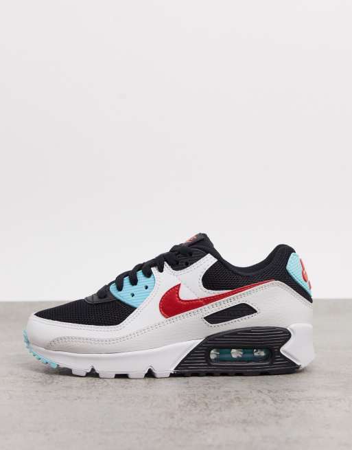 Nike air max top rood wit blauw