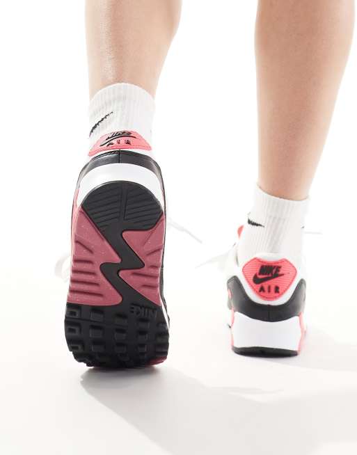 Nike Air Max - 90 - Sneakers in wit, zwart en roze , 4 van 5