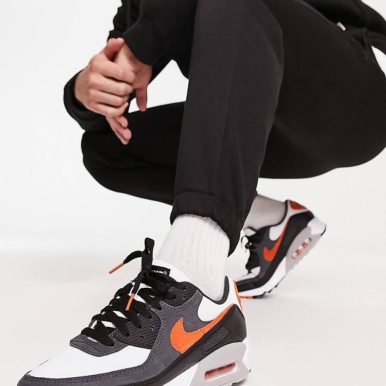 Nauwkeurig Advertentie infrastructuur Nike Air Max - 90 - Sneakers in zwart en oranje | ASOS