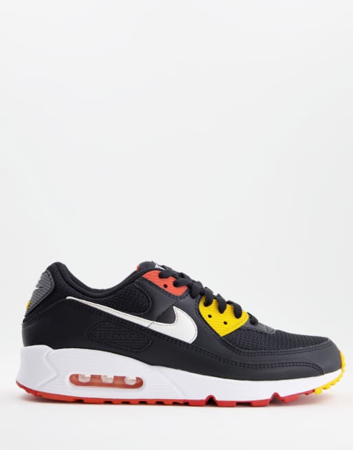 Nike Air Max 90 Sneakers in zwart en oranje ASOS