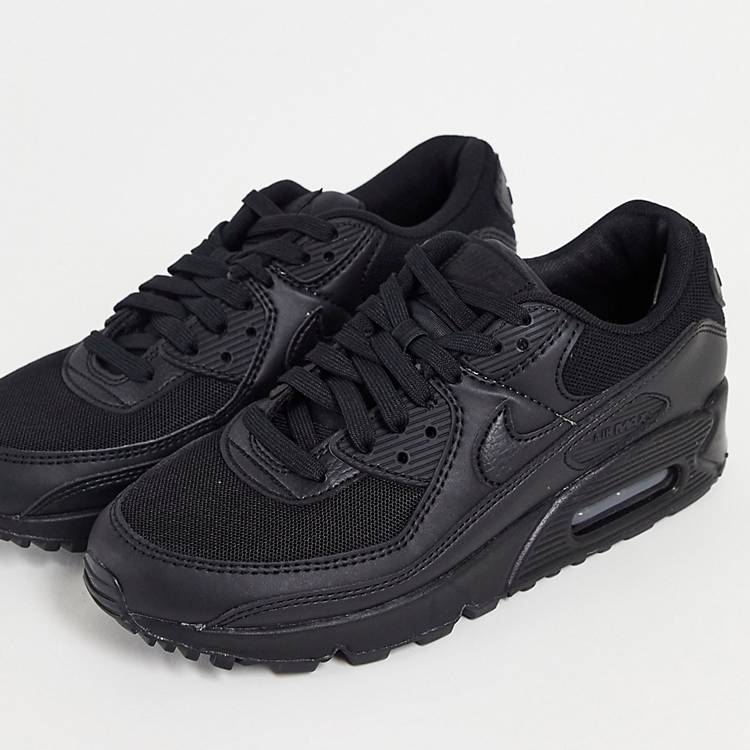 Nike Air Max 90 Trainers In Black Drench | Asos