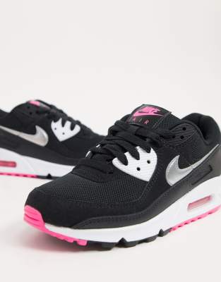 silver and pink air max