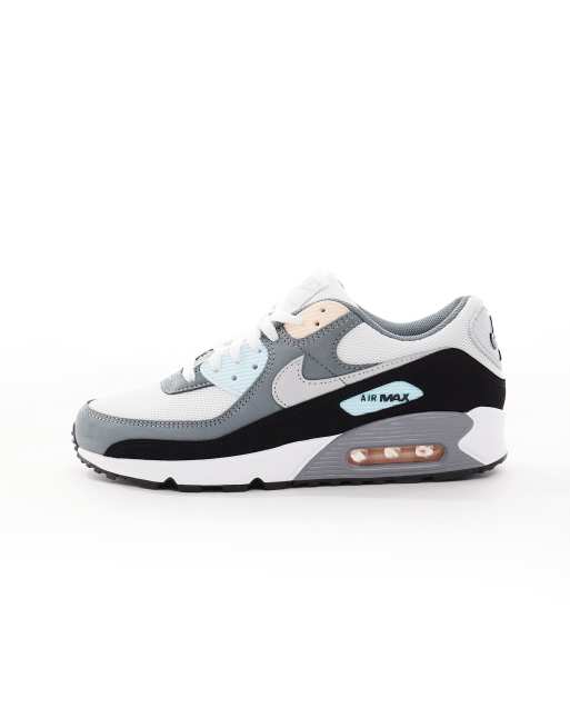 Nike Air Max 90 trainers in blue and coral