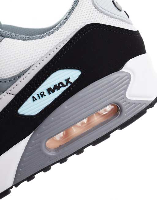 Nike Air Max 90 trainers in blue and coral