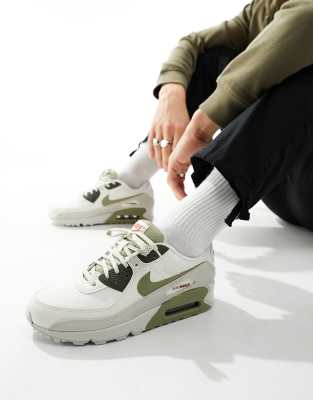 Nike Air Max 90 trainers in khaki and stone