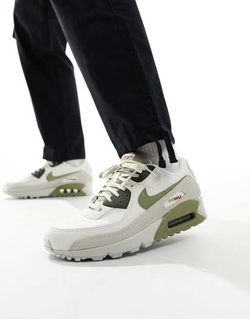 Men's air max 90/1 hotsell white/cargo khaki-black