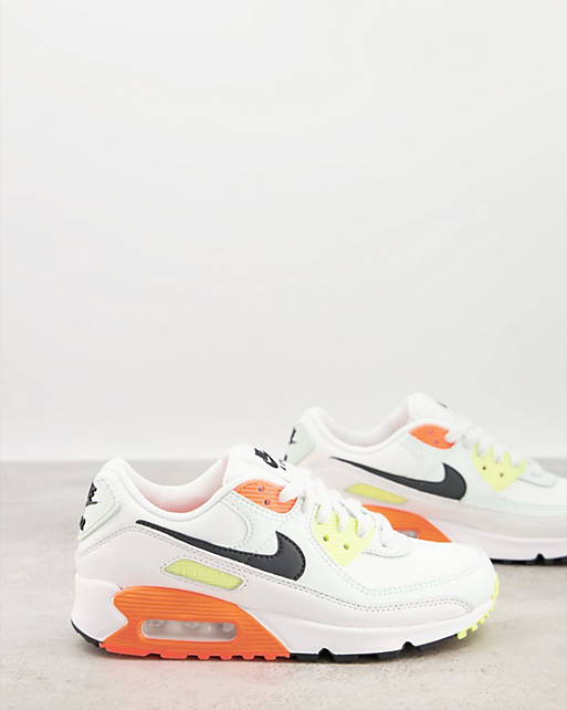 Uiterlijk Alfabet Ga terug Nike Air Max 90 trainers in off white and orange | ASOS