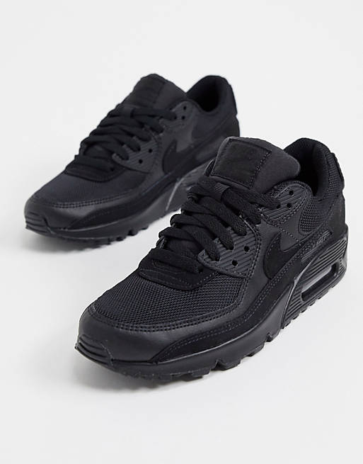 Shoes Trainers/Nike Air Max 90 trainers in triple black 