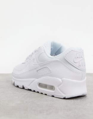 nike air max 90 triple white sneakers