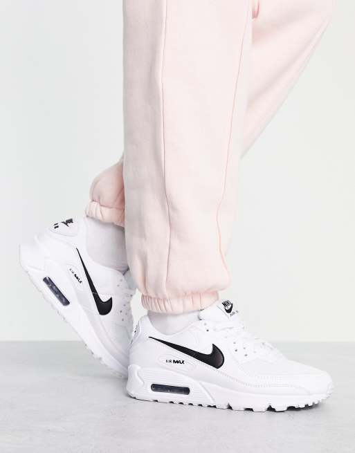 Nike Air Max 90 trainers in white and black