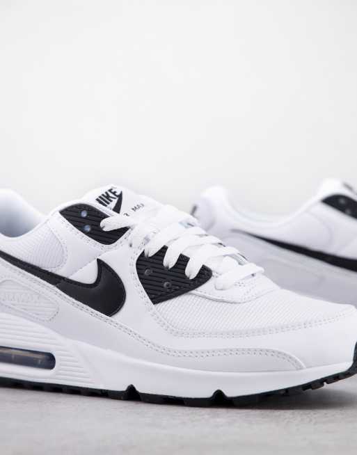 Nike Air Max 90 trainers in white and black