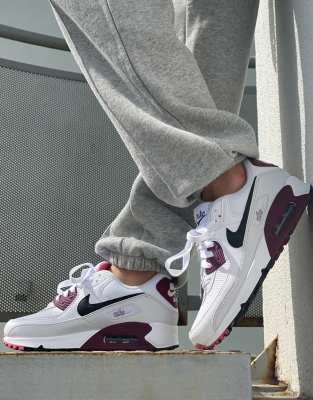 white and maroon air max