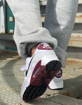 white and burgundy air max