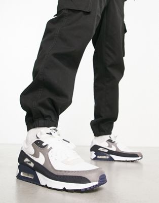 Nike Air Max 90 trainers in white and grey - ASOS Price Checker