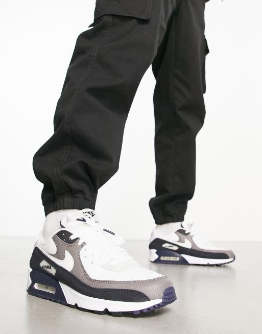 Nike Air Max 90 trainers in white and grey | ASOS