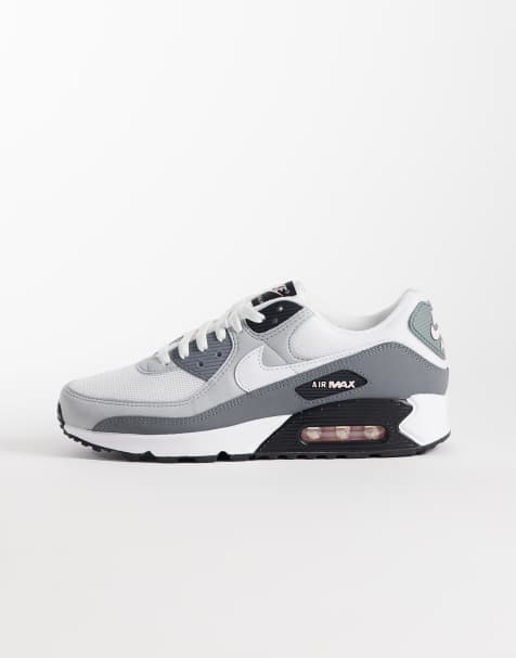 Nike Air Max 90 trainers in white and grey - view 1