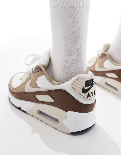 Nike Air Max 90 trainers in white and khaki ASOS