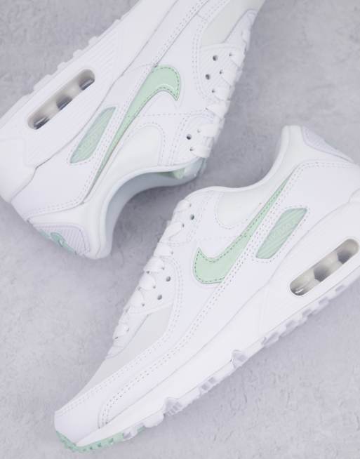 Air max 90 outlet white and green trainers