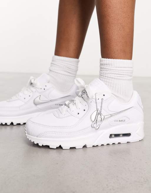 Nike air max 90 essential deals white