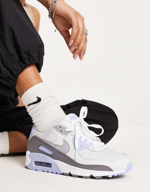 Nike Air Max 90 trainers in white and wolf grey | ASOS