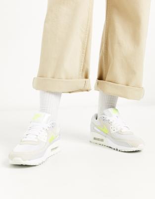 nike air max yellow and white