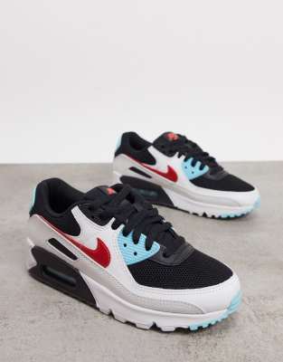 air max 90 blue red white