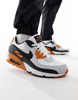 Nike air max 90 white outlet orange