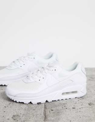 triple white nike shoes