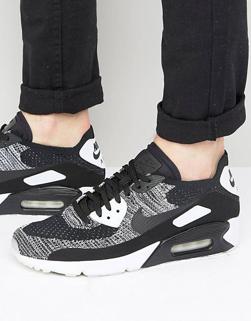 Changes from look for Crush Nike Air Max 90 Ultra 2.0 Flyknit Trainers In Black 875943-001 | ASOS