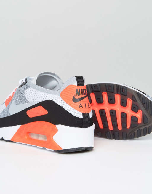 Air max 90 ultra 2025 2.0 flyknit white orange