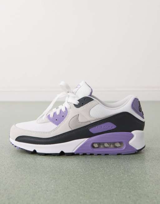 Sportswear Womens Ladies Air Max 90 Grey Pink Purple Nike Air
